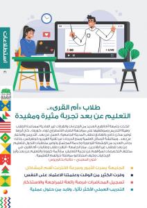 طلاب (أم القرى)..  التعليم عن بعد تجربة مثيرة ومفيدة